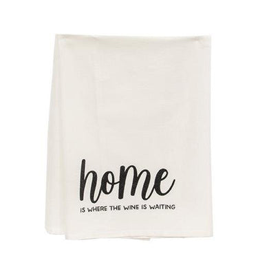 Home Is Where The Wine Is Waiting Dish Towel - The Fox Decor